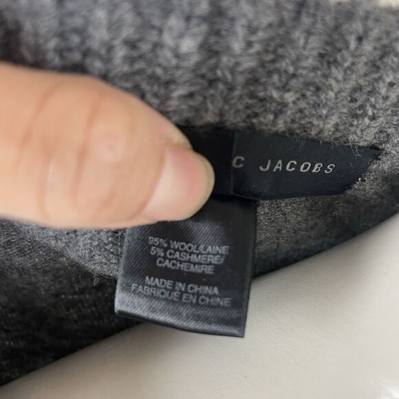 Marc By Marc Jacobs Gray Y2K Asymmetrical Wool Cashmere Sweater Tunic - Picture 8 of 11